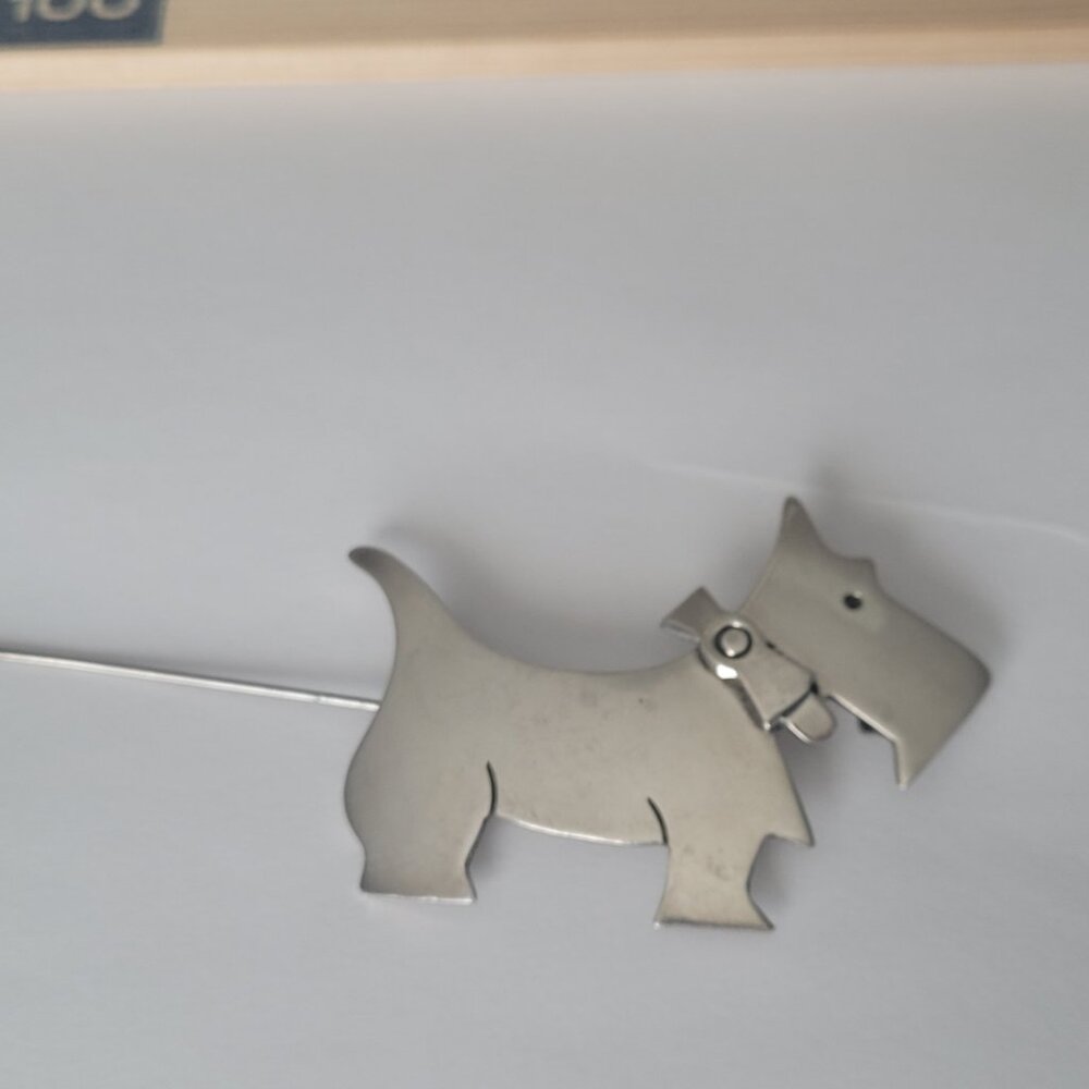 Scottie Terrier Dog Vintage Pin Sterling Silver Taxco Dog Lover Brooch - Picture 11 of 15